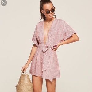 Reformation Cecilia Linen Casual Dress Size 4